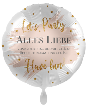 Folienballon - Let's Party! Have fun! - ø 43cm